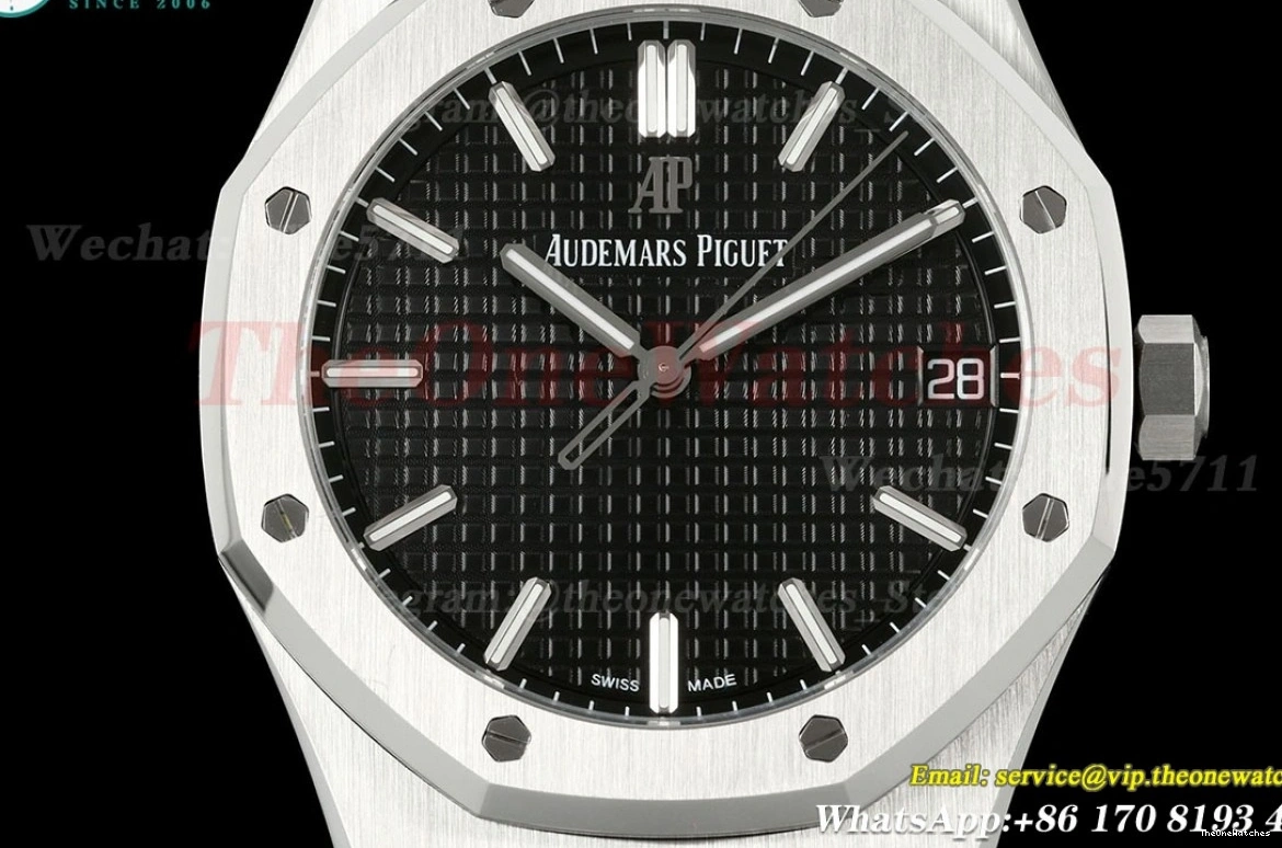 TKF Royal A4302 41mm Clone Super SS Black Dial 15500 Oak SS 0322